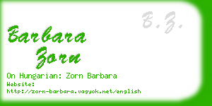 barbara zorn business card